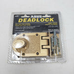 Abus Jimmyproof Deadlock Single Cylinder w/ 2 Keys and Thumb Turn Brass 850C NOS