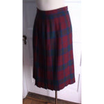 Lairds of Scotland Wool Tartan Scotch Plaid Pleated Midi Skirt Womens 12 Vintage