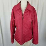 Talbots Polka Dot Lightweight Insulated Quilted Jacket Womens 12 Zip Up Packable