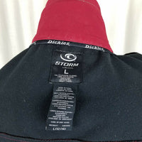 Dickies Storm Fleece Lined All Weather Windbreaker Jacket Full Zip Womens L Red