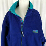 Vintage LL Bean Windbloc Series Polartec Fleece Jacket Mens L Full Zip Up 90s