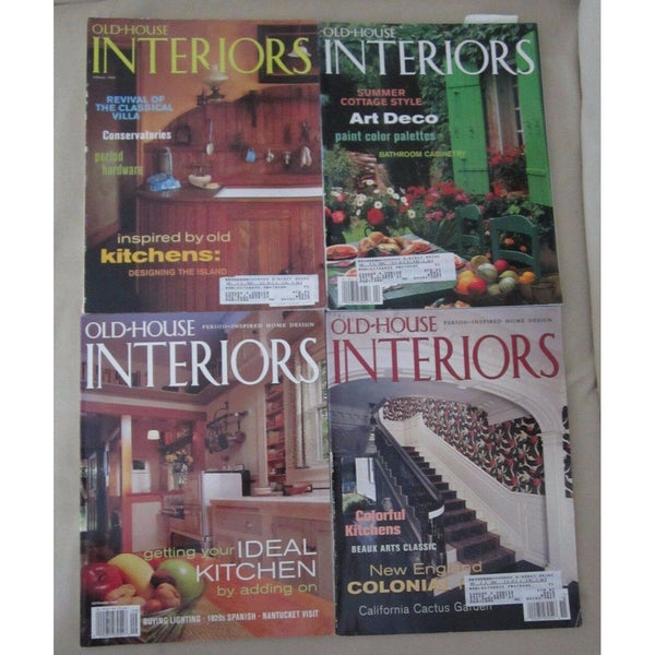 Old House Interiors Back Issues Magazines Lot 4 Entire Year 1999 DIY Remodeling