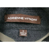 Adrienne Vittadini Gray Jersey Knit Military Look Cape Shawl Jacket Womens sz 6