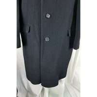Vintage Hickey Freeman Pinstripe Long Winter Wool Cashmere Coat Peacoat Mens 40