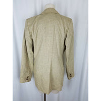 Vintage Linda Allard Ellen Tracy Silk Wool Checked Blazer Skirt Suit Womens 8