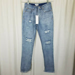 Dance & Marvel Distressed Raw Edge Hem Faded Blue Jeans Womens S Denim Destroyed