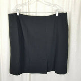 Lysse Perfect High Waist Skirt Plus Size Womens 2X Black Tailored Pencil Pull On