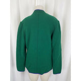 Geiger Austria Boiled Wool Crest Button Sweater Jacket Blazer Womens Green 38 8