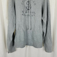 J.Crew Portland Sea & Sail Academy Maine Pullover Hoodie Sweatshirt Mens L Gray