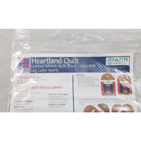 JoAnn Heartland Quilt Block May 1999 Log Cabin Hearts Vintage Sealed Limited Ed