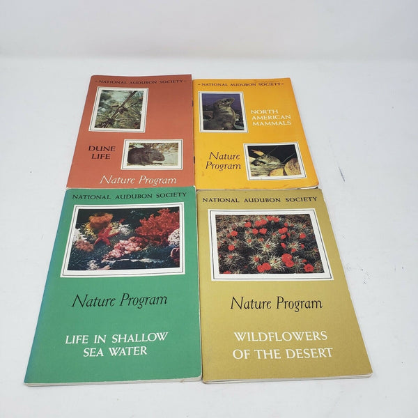 National Audubon Society Nature Programs 1956 4 Booklets Dune Mammals Sea Life
