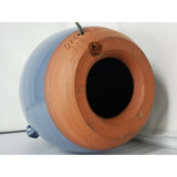 Gris Pottery Vintage Handled Jug Blue Terracotta Table Lamp 1986 10" Signed IL