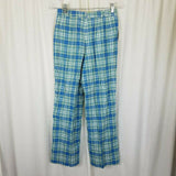 Vintage Lady Halrin Indian Bleeding Madras Plaid Slacks Pants Womens 26 XS India