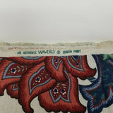 Waverly Vintage VAT Dyed Large Floral Jacobean Print Fabric Scotchgard Material