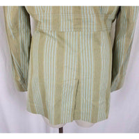 Tyler Boe Double Breasted Pinstripe Military Peacoat Jacket Blazer Coat Womens 8