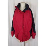 LL Bean Womens M Hooded Winter Snow Ski Snowboard Parka Jacket Red Thinsulate