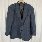 Brooks Brothers Herringbone Tweed Wool Sport Coat Jacket Blazer Mens 45R Italy