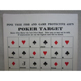 20 Vintage Pine Tree Fish & Game Assn. Poker Paper Targets Rifle Pistol Shooting