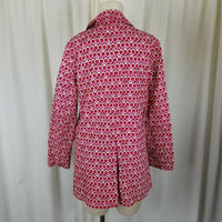 Gap Spring Tulips Trench Coat Long Jacket Short Coat Womens S Pink Red FLowers