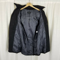 Pronto Uomo Double Breasted Black Plaid Wool Peacoat Jacket Coat Mens S Preppy