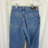 LL Bean Double L Relaxed Fit Fleece Lined Denim Blue Jeans Womens 4R Insulated