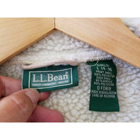 LL Bean Kids Vegan Faux Shearling Sherpa Faux Fur Jacket Girls L 14 16 Patchwork