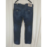 True Religion Skinny with Flaps Pocket Faded Mens 36 Dark Denim Blue Jeans 40x33