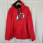 University of Utah Utes Red Logo Hoodie Sweatshirt Majestic Section 101 Mens L