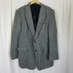 Jos. A. Banks 100% Camel Hair Black Plaid Blazer Jacket Sportcoat Mens 44 XLong