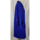 Vintage Dunderry Scotland Lager's Blue Mohair Wool Peacoat Coat Womens L CUTTER