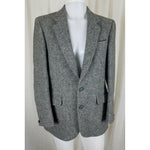 Vintage HARRIS Tweed Blazer Gray Mottled Wool Sport Coat Jacket Mens 42R Britain