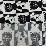 Cats & Dogs Brother Sister Design Studio Fabric 1/2 yard B18-SP.P03 2007 Black