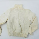 Vintage Handmade Cowichan Dancers Henley Knit Sweater Baby Boys Girls 12M Red
