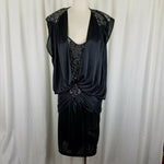 Steppin Out Ruched Blouson Formal Prom Cocktail Little Black Dress Womens 9