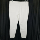 LL Bean Petites Comfort Knit Classic Fit White Denim Blue Jeans Womens 18P NWT