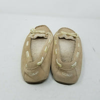 LL Bean Moccasins Shearling Fleece Lined Low Slippers Shoes Womens 7 264582 Tan