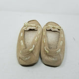 LL Bean Moccasins Shearling Fleece Lined Low Slippers Shoes Womens 7 264582 Tan