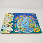 The Fun World Atlas Map Puzzles Activities Hardcover Book Vintage 2000