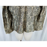 Vintage Miss Hong Asian Brocade Silk Embroidered Floral Jacket Womens L Black