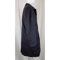 Pietro Sabatini Placket Front Trench Coat Mens 36L Removable Pile Fur Lining