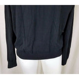 Perry Ellis VNeck Argyle Chevron Pullover Sweater Mens M Lightweight Black Gray