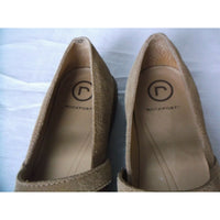 Rockports Seaview Cashew Putty Mastic Suede Mary Janes Gum Shoes Womens 6 NOS