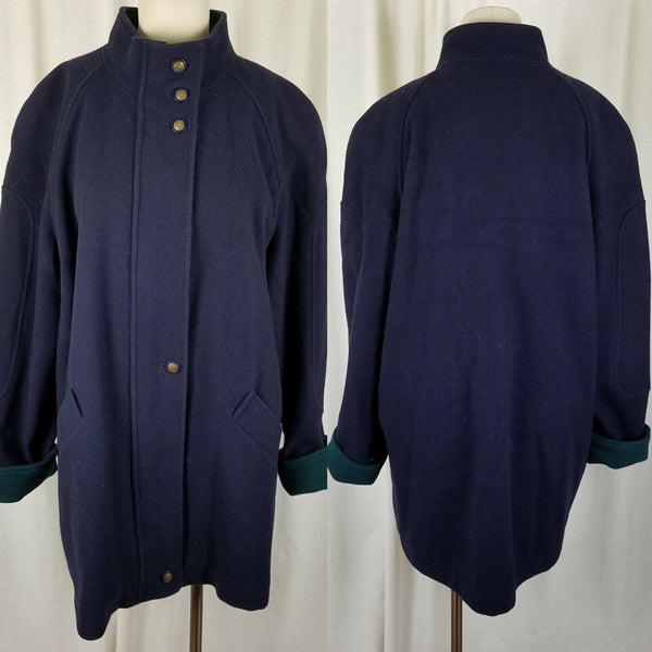 Vintage Mackintosh Wool Peacoat Car Coat Jacket Womens 12 USA 90s Colorblock