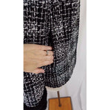 Simon Chang Boucle Woven Tweed Plaid Vegan Faux Pile Fur Lined Jacket Womens 7 8