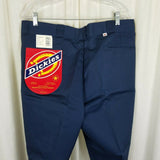 Vintage Dickies Shape Set Stain Release Twill Work Pants Mens 38x28 Navy NOS USA