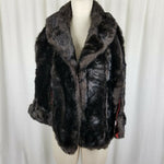 Vintage Faux Fur Cape Stole Wrap Womens OS Hollywood Glam Formal Coat