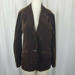 Vintage MCM 70s Prestige Butterfly Brown Velvet Jacket Blazer Womens 12 2 Button