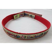 The Belted Cow D-Ring Web Ribbon Belt Woven Canvas Road Race Marathon Red Mens