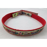The Belted Cow D-Ring Web Ribbon Belt Woven Canvas Road Race Marathon Red Mens