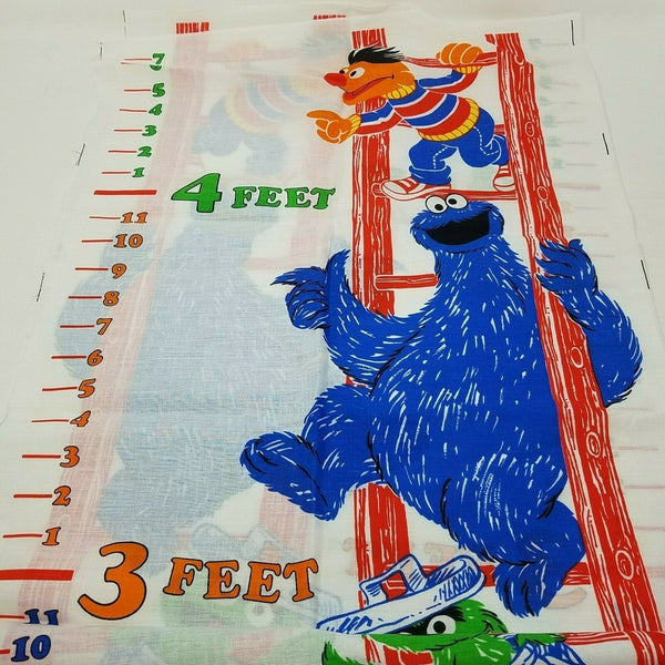 Princess Fabrics Sesame Street Fabric Growth Chart Panels Vintage Muppets 503
